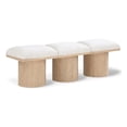 thumbnail image 1 of Meridian Furniture Pavilion Cream Boucle Fabric Bench, 1 of 9