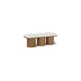 thumbnail image 1 of Meridian Furniture Pavilion Cream Boucle Fabric Bench, 1 of 6