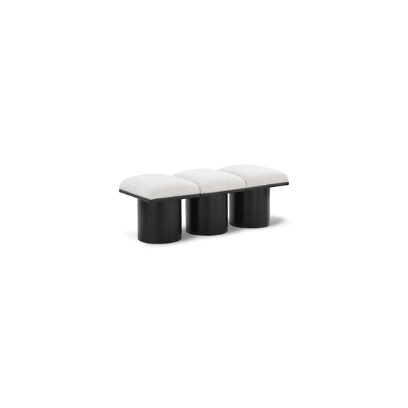 Meridian Furniture Pavilion Cream Boucle Fabric Bench