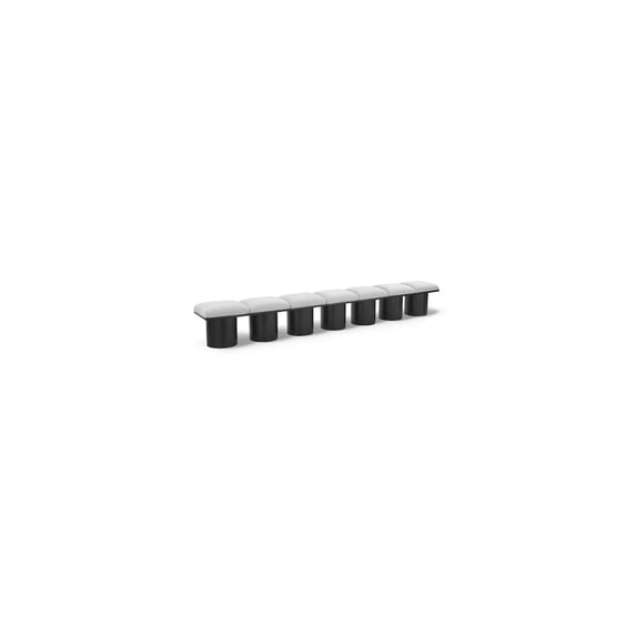 Meridian Furniture Pavilion Cream Boucle Fabric Bench
