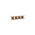 thumbnail image 1 of Meridian Furniture Pavilion Cream Boucle Fabric Bench, 1 of 7
