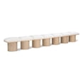 thumbnail image 1 of Meridian Furniture Pavilion Cream Boucle Fabric Bench, 1 of 9