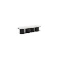 thumbnail image 1 of Meridian Furniture Pavilion Cream Boucle Fabric Bench, 1 of 6