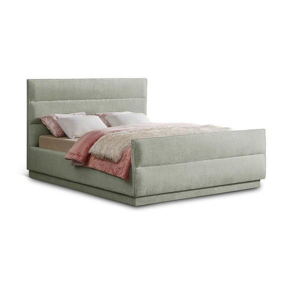 Meridian Furniture Paxton Mint Chenille Fabric King Bed