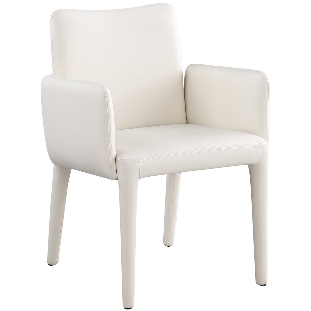 Meridian Furniture Pelle Cream Vegan Leather Accent/Dining Chair