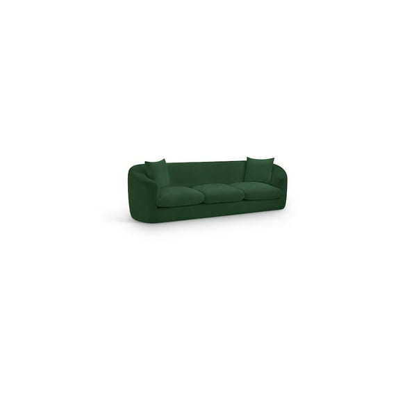 Meridian Furniture Penelope Green Chenille Fabric Sofa