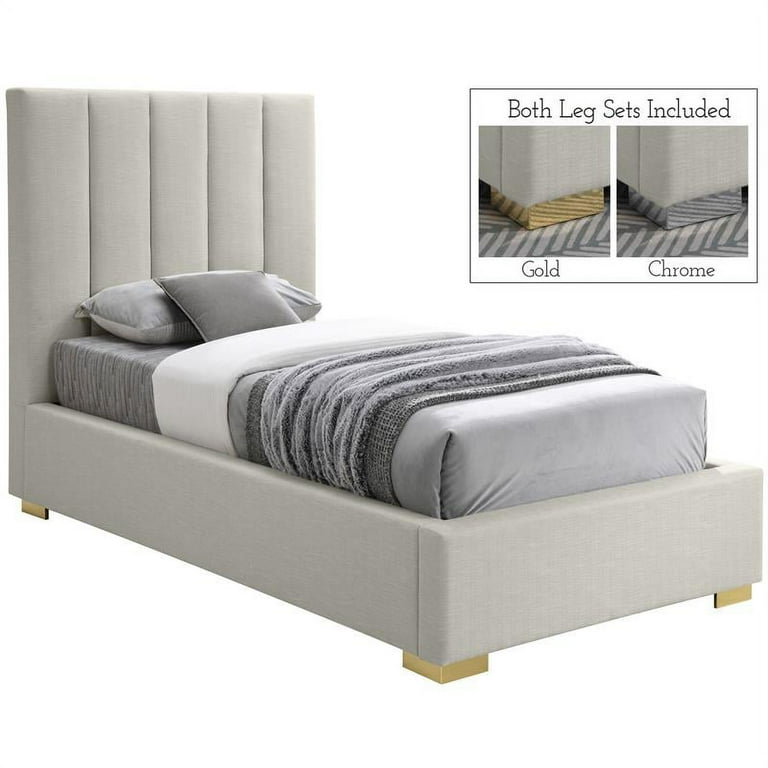 Meridian Furniture Pierce Twin Linen Bed