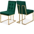 thumbnail image 1 of Meridian Furniture Pierre 19.5"H Velvet Dining Chair in Green (Set of 2), 1 of 5