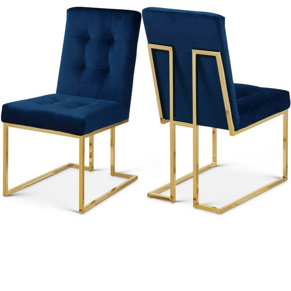 Meridian Furniture Pierre Navy Velvet Dining Chair