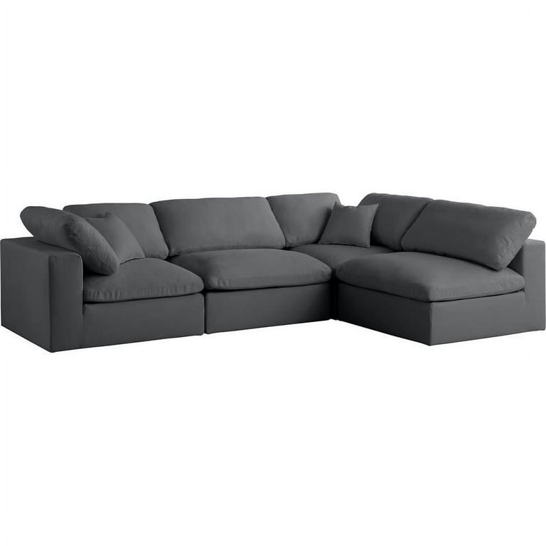 Meridian Furniture Plush Velvet Standard Cloud Modular Down Filled Overstuffed Ottoman Meridian Furniture Plush Velvet Standard Cloud Modular Down Filled Overstuffed Ottoman