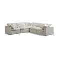 thumbnail image 1 of Meridian Furniture Plush Standard Cream Velvet Modular Sectional, 1 of 7