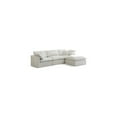 thumbnail image 1 of Meridian Furniture Plush Standard Cream Velvet Modular Sectional, 1 of 12