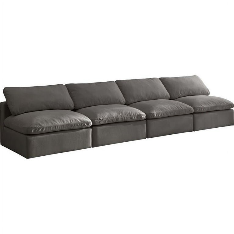 Meridian furniture plush standard 2024 velvet cloud modular sectional