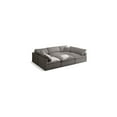 thumbnail image 1 of Meridian Furniture Plush Standard Gray Velvet Modular Sectional, 1 of 8