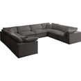 thumbnail image 1 of Meridian Furniture Plush Standard Gray Velvet Modular Sectional, 1 of 9
