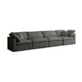 thumbnail image 1 of Meridian Furniture Plush Standard Gray Velvet Modular Sofa, 1 of 8