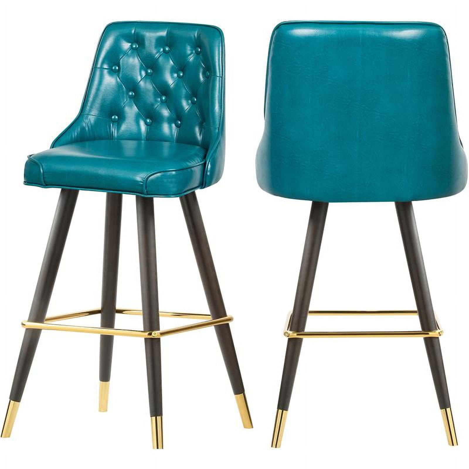 Teal leather counter stools discount