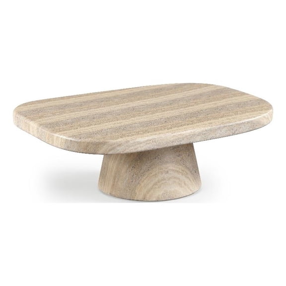 Meridian Furniture Prato Travertine Concrete Indoor/Outdoor Coffee Table