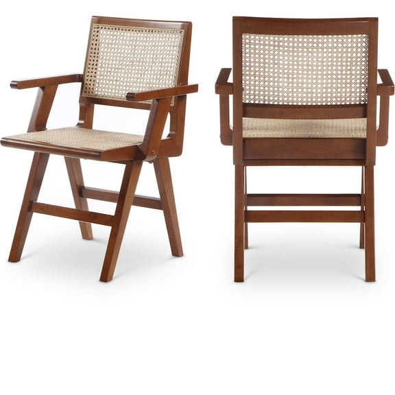 Meridian Furniture Preston Walnut Dining Arm Chair (Set of 2)
