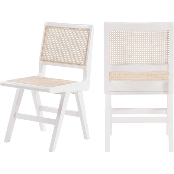 Meridian Furniture Preston White Dining Side Chair (Set of 2)