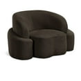 thumbnail image 1 of Meridian Furniture Principessa Brown Boucle Fabric Chair, 1 of 15