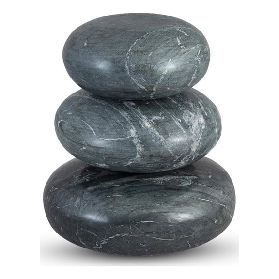 Meridian Furniture Pumpkin Black Marble 3pc. Decorative Object