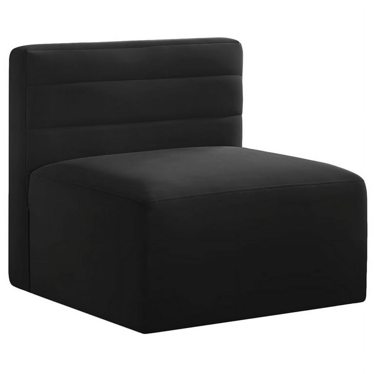 Meridian Furniture Quincy Velvet Modular Cloud-Like Comfort Armless Chair Meridian Furniture Quincy Velvet Modular Cloud-Like Comfort Armless Chair