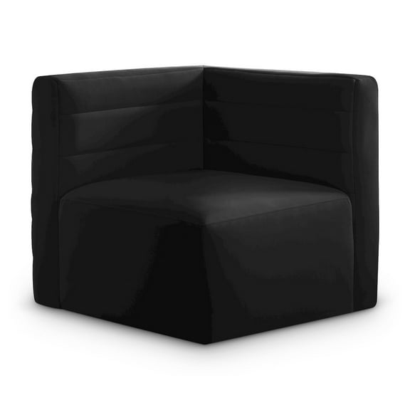 Meridian Furniture Quincy Black Velvet Modular Corner Chair