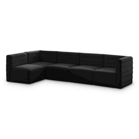 Meridian Furniture Quincy Black Velvet Modular Sectional