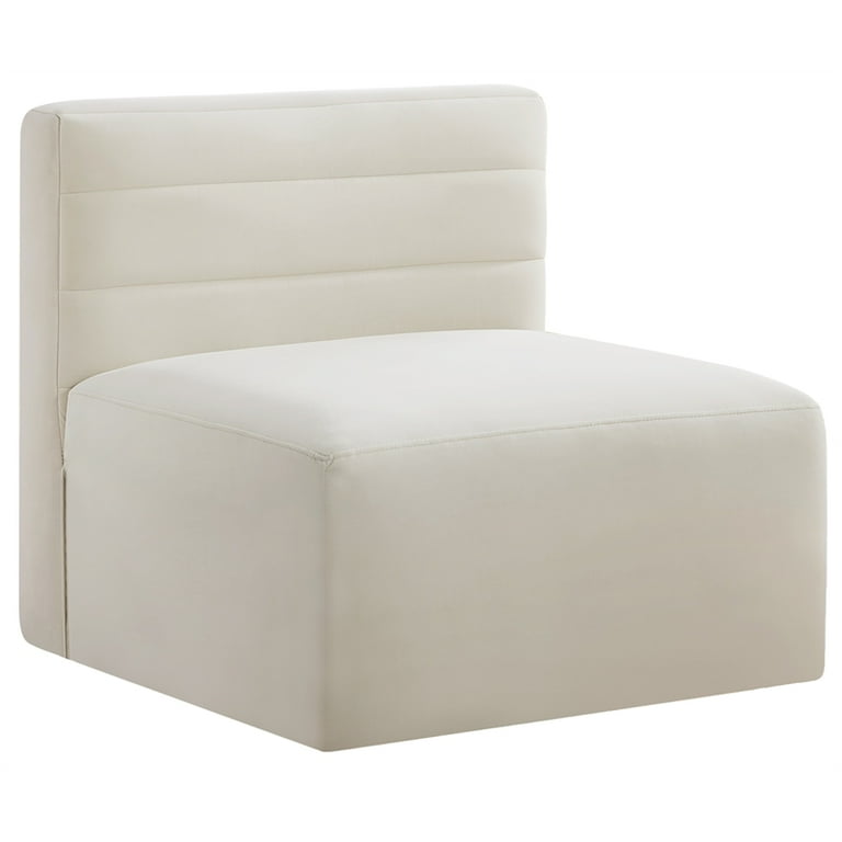 Meridian Furniture Quincy Velvet Modular Cloud-Like Comfort Armless Chair Meridian Furniture Quincy Velvet Modular Cloud-Like Comfort Armless Chair