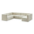 thumbnail image 1 of Meridian Furniture Quincy Cream Velvet Modular Sectional, 1 of 16