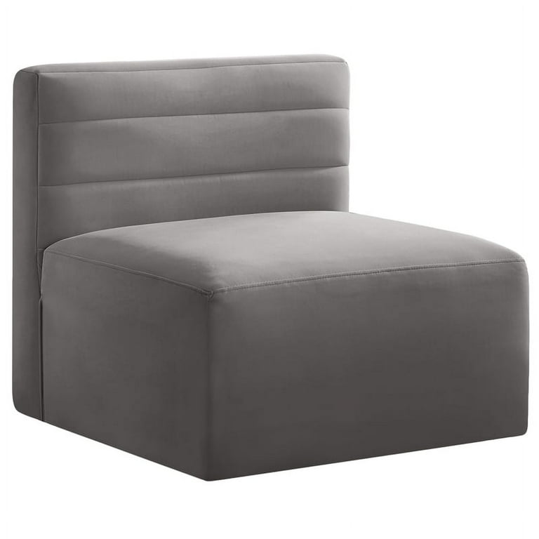 Meridian Furniture Quincy Velvet Modular Cloud-Like Comfort Corner Chair Meridian Furniture Quincy Velvet Modular Cloud-Like Comfort Corner Chair