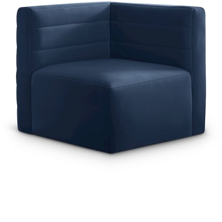 Meridian Furniture Quincy Navy Velvet Modular Corner Chair