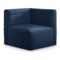 thumbnail image 1 of Meridian Furniture Quincy Navy Velvet Modular Corner Chair, 1 of 26
