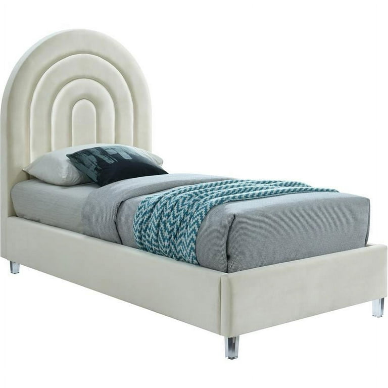 Meridian Furniture Rainbow Velvet Twin Bed Meridian Furniture Rainbow Velvet Twin Bed