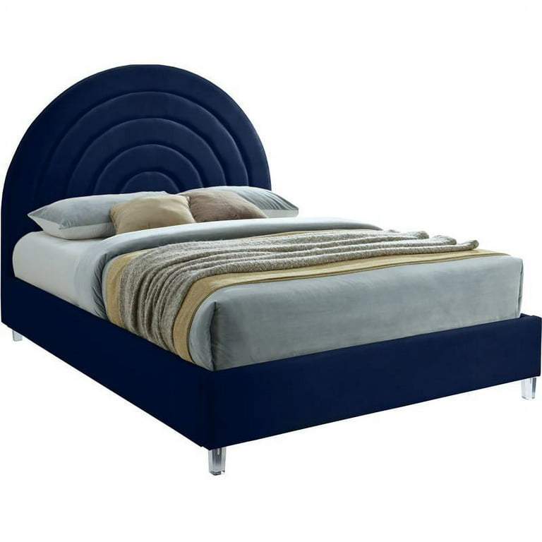 Meridian Furniture Rainbow Velvet King Bed