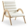thumbnail image 1 of Meridian Furniture Randal Cream Vegan Leather Accent Chair, 1 of 9