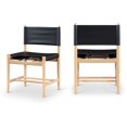 thumbnail image 1 of Meridian Furniture Rawlins Black Vegan Leather Upholstered Dining Chair, Set of 2, 1 of 12