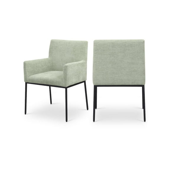 Meridian Furniture Reeves Mint Chenille Fabric Dining Chair (Set of 2)