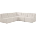 thumbnail image 1 of Meridian Furniture Relax Cream Velvet Modular Sectional, 1 of 11