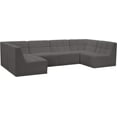 thumbnail image 1 of Meridian Furniture Relax Grey Velvet Modular Sectional, 1 of 9