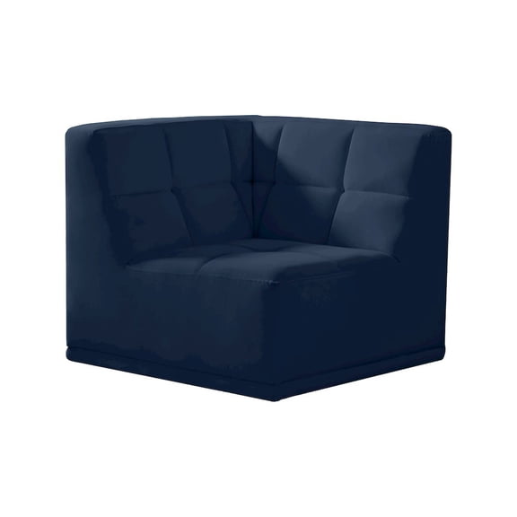 Meridian Furniture Relax Navy Velvet Corner Chair