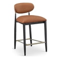 thumbnail image 1 of Meridian Furniture Riccio Cognac Vegan Leather Upholstered Stool, 1 of 9