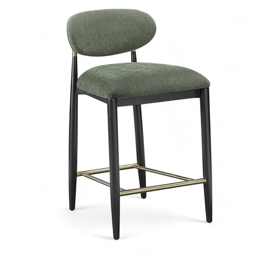 Meridian Furniture Riccio Olive Performance Fabric Upholstered Stool
