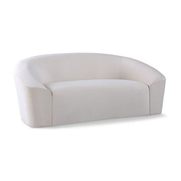 Meridian Furniture Riley Cream Velvet Loveseat