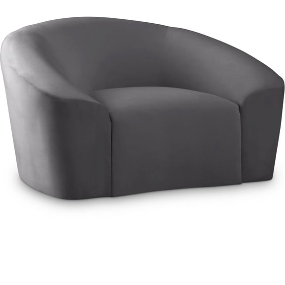 Meridian Furniture Riley Gray Velvet Chair