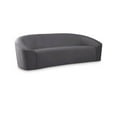 thumbnail image 1 of Meridian Furniture Riley Gray Velvet Sofa, 1 of 8