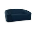 thumbnail image 1 of Meridian Furniture Riley Navy Velvet Loveseat, 1 of 8