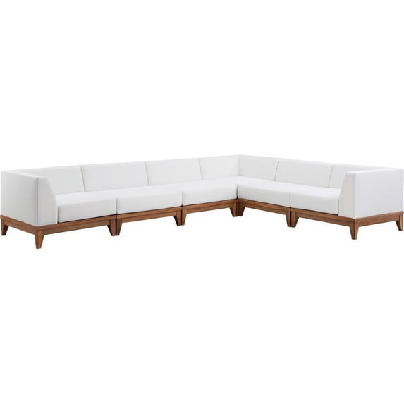 Meridian Furniture Rio Off White Water Resisting Fabric Modular Sectional