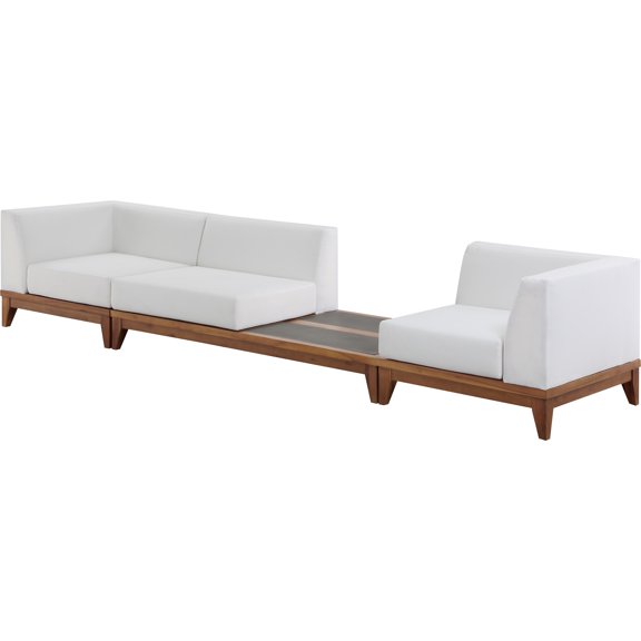 Meridian Furniture Rio Off White Water Resisting Fabric Modular Sofa